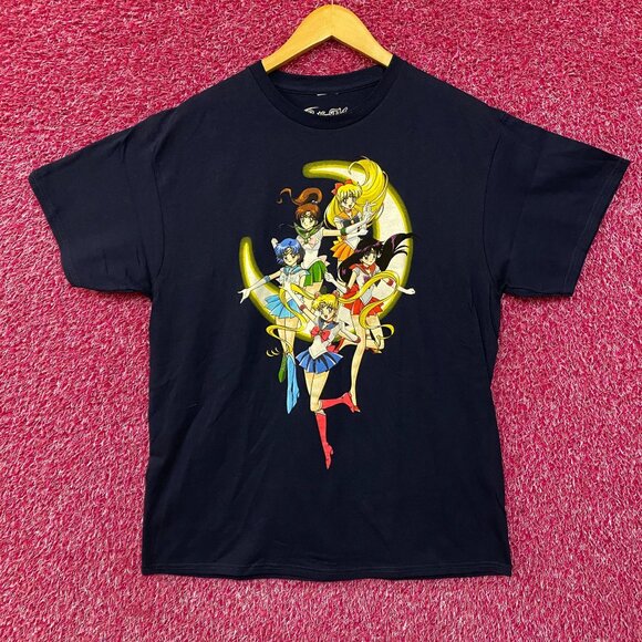 Sailor Moon Sailor Scouts Anime Series Blue T-Shirt Large - Picture 1 of 4